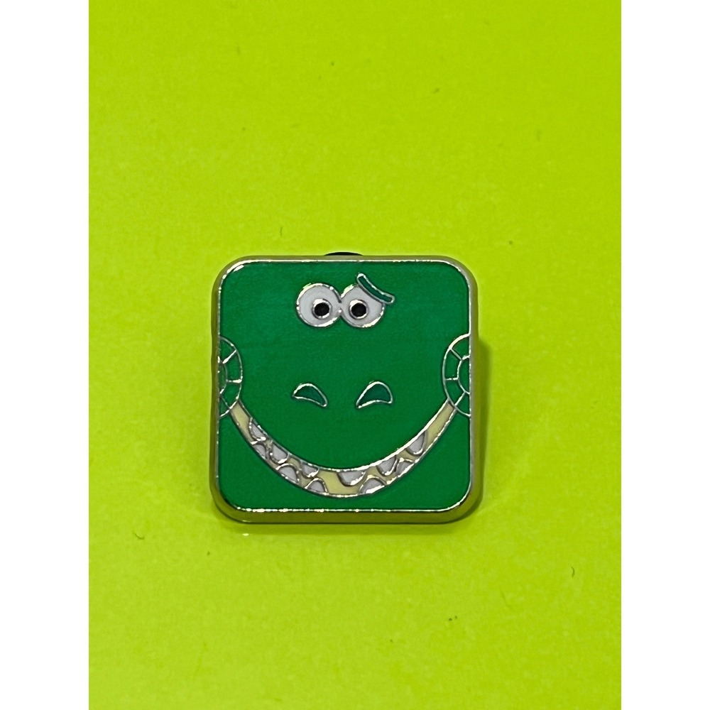 Disney Parks Rex Toy Story Square Enamel Pin Green Dinosaur Collectible EUC